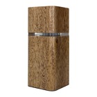 Luminária Log Led 220v Decorativa De Mesa Marrom Em Madeira -