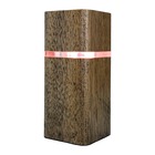 Luminária Log Led 220v Decorativa De Mesa Preta Em Madeira -