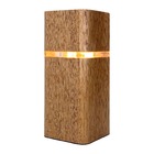 Luminária Log - Marrom - Cabo Preto - 220v - Branco Quente (2