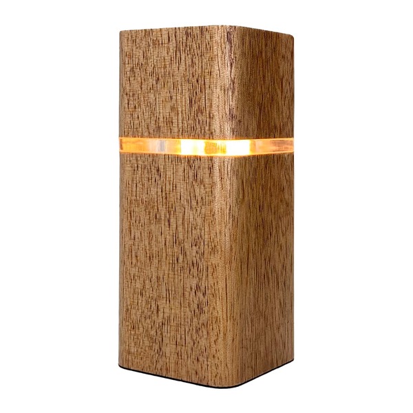 Luminária Log - Marrom - Cabo Preto - 220v - Branco Quente (2