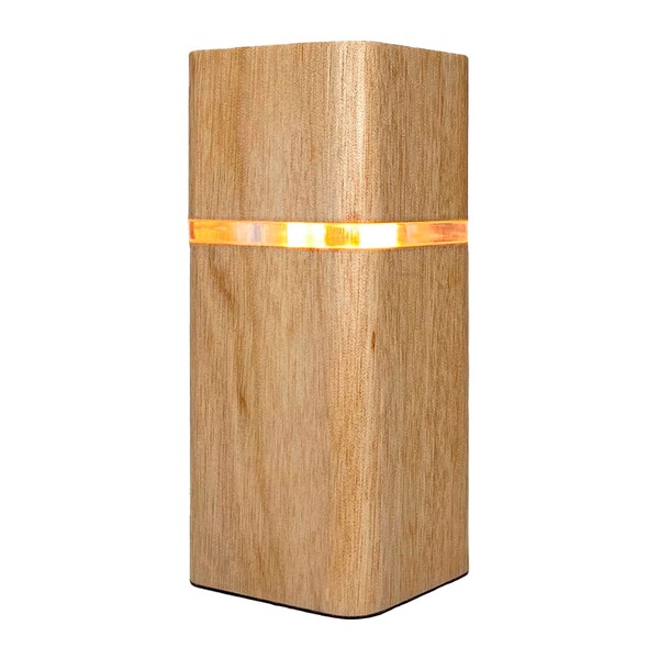 Luminária Log - Natural - Cabo Preto - 110v - Branco Quente (