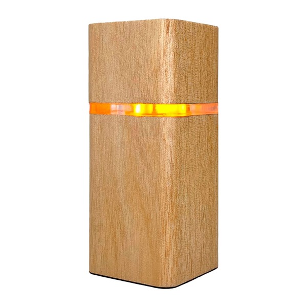 Luminária Log - Natural - Cabo Preto - 110v - Dourado (âmbar)