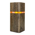 Luminária Log - Preto - Cabo Branco - 110v - Dourado (âmbar)