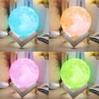 Luminaria Lua 3d Bateria Led Abajur Usb Touch Cores Decoracao