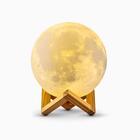 Luminária Lua Cheia 3d Abajur Decorativa Usb Com Suporte