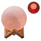Luminaria Lua Cheia 3d Abajur Touch Rgb Decoracao Usb Led