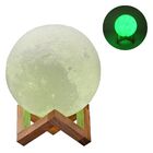 Luminaria Lua Cheia 3d Abajur Touch Rgb Decoracao Usb Led