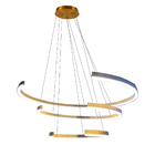 Luminaria Lustre 3 Aneis Arco Led 94w Perfil Luxo Pendente Co