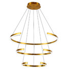 Luminaria Lustre 3 Aneis Arco Led 94w Perfil Luxo Pendente Co