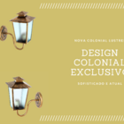 Luminária Lustre Arandela Colonial De Parede Vidro Mini Borea