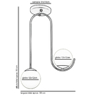 Luminária Lustre Aro Jabuticaba 2 Globos De Vidro Cobre