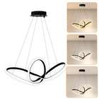 Luminaria Lustre De Led Infinity Preto