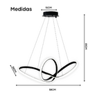 Luminaria Lustre De Led Infinity Preto