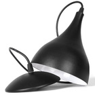 Luminária Lustre Gota Preta Fosca / Branca