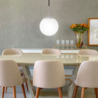 Luminária Lustre Jabuticaba Globo Vidro Quarto Prata 20cm