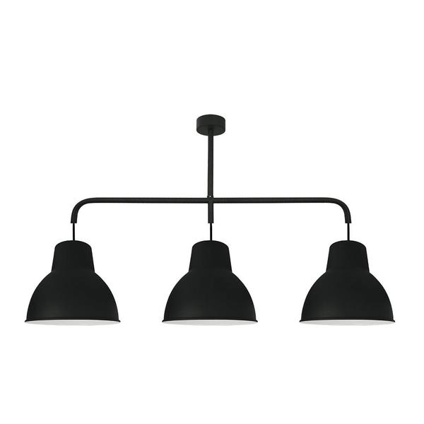 Luminaria Lustre Para Mesa Grande 130x30x120 Metal Preto Leroy