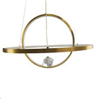Luminaria Lustre Pendente 2 Aneis Arco Luxo Perfil Moderno De
