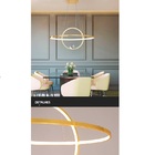 Luminaria Lustre Pendente 2 Aneis Arco Luxo Perfil Moderno De