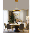 Luminaria Lustre Pendente 2 Aneis Arco Luxo Perfil Moderno De