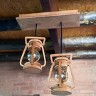 Luminária Lustre Pendente 2 Lampião 3 Peças 110/220 V