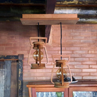 Luminária Lustre Pendente 2 Lampião 5 Peças 110/220 V