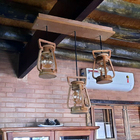 Luminária Lustre Pendente 3 Lampião 4 Peças 110/220 V