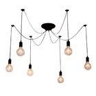 Luminária Lustre Pendente Aranha Para 6 Lâmpadas Vintage