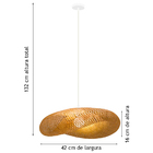 Luminária Lustre Pendente Bambu Candel Moderno De Teto Com So