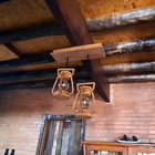 Luminária Lustre Pendente Lampião Rústica – 2 Lâmpada – Bivol