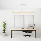 Luminária Lustre Pendente Led Integrado Linear Retangular 36w