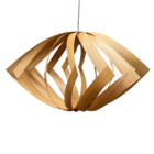 Luminária Lustre Pendente Madeira Natural Teto Sala Quarto Co