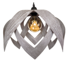 Luminária Lustre Pendente Madeira Teto Sala Quarto Cozinha Lú