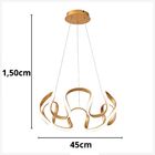 Luminária Lustre Pendente Moderno De Led Ondulado Para Sala Q