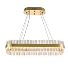 Luminaria Lustre Pendente Oval Cristal Desgin Moderno Luxo De
