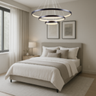 Luminária Lustre Pendente Ring Arco 3 Anéis 20 40 E 60cm Led