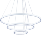 Luminária Lustre Pendente Ring Arco 3 Anéis 20 40 E 60cm Led
