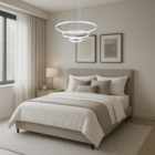 Luminária Lustre Pendente Ring Arco 3 Anéis 20 40 E 60cm Led