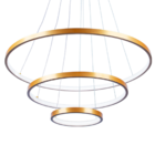 Luminária Lustre Pendente Ring Arco 3 Anéis 20 40 E 60cm Led