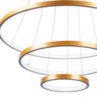 Luminária Lustre Pendente Ring Arco 3 Anéis 20 40 E 60cm Led