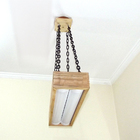 Luminária Lustre Pendente Rústico Madeira Led Lustre 40w