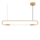 Luminária Lustre Pendente Sabre Tubular Slim Champagne T8
