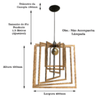 Luminária Lustre Pendente Sala Jantar Cozinha Moderno Quadrad