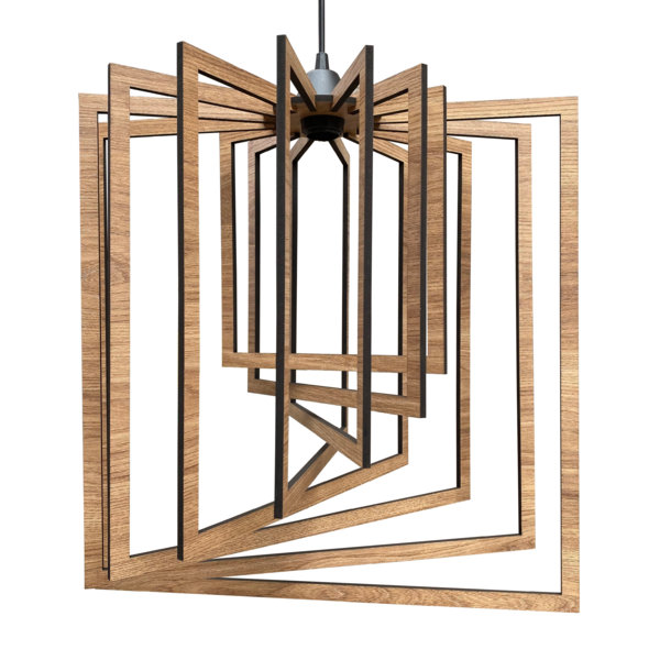 Luminária Lustre Pendente Sala Jantar Cozinha Moderno Quadrad