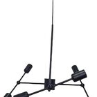 Luminária Lustre Pendente Sputnik Preto Para 6 Lâmpadas