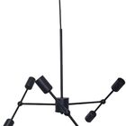 Luminária Lustre Pendente Sputnik Preto Para 6 Lâmpadas