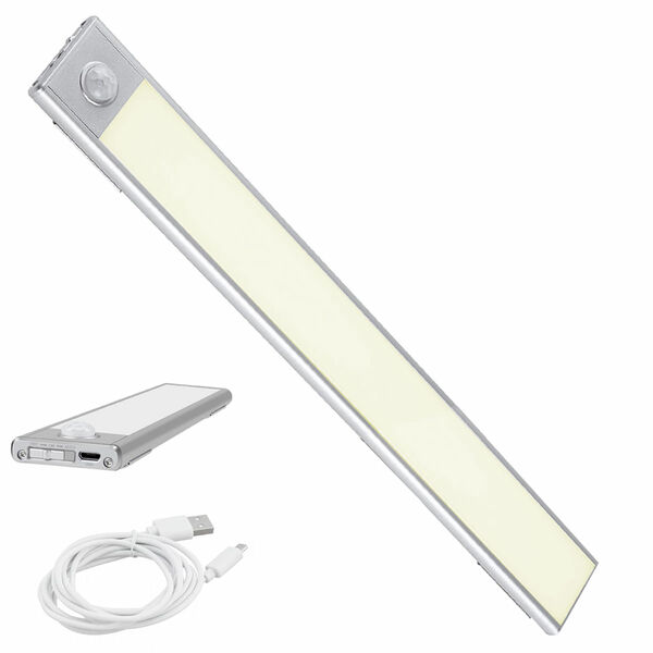 Luminária Luz Led Sensor Movimento Recarregavel Armário 60cm