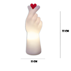 Luminária Mão Coreana Coração Kpop Coreia Abajur Grande