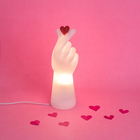 Luminária Mão Coreana Coração Kpop Coreia Abajur Grande