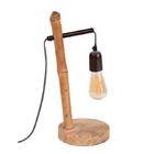 Luminária Mesa / Abajur Rústico Em Bambu P/ 1 Lâmpada