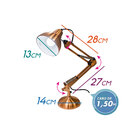 Luminária Mesa Abajur Articulada Pixar 1 E-27 Cobre St1212